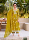 Violet By Rangoon Cotton Camric Khatli Handwork Mirror Online Anarkali Suits Wholesale
